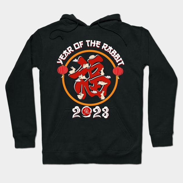 2023 Happy Chinese New Year Year Of The Rabbit Women Men Kid Hoodie by Gendon Design